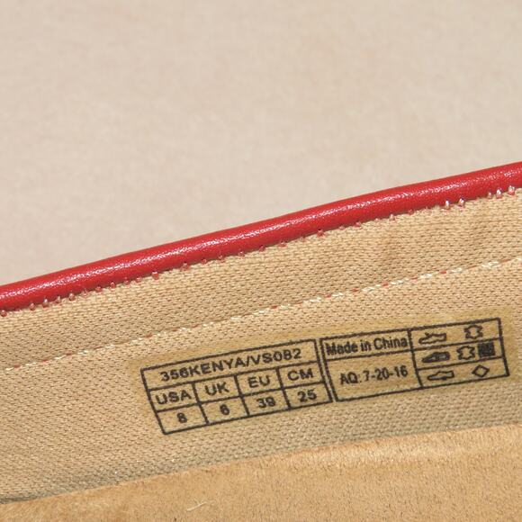 Vionic Red Suede Kenya Gold Horsebit Slip On Loafers - Picture 8 of 9